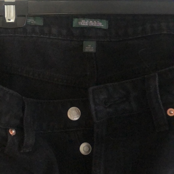 HI-Rise Black Denim Size 10 Frayed Shorts - Picture 5 of 14